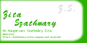 zita szathmary business card