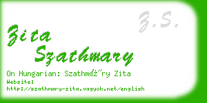 zita szathmary business card